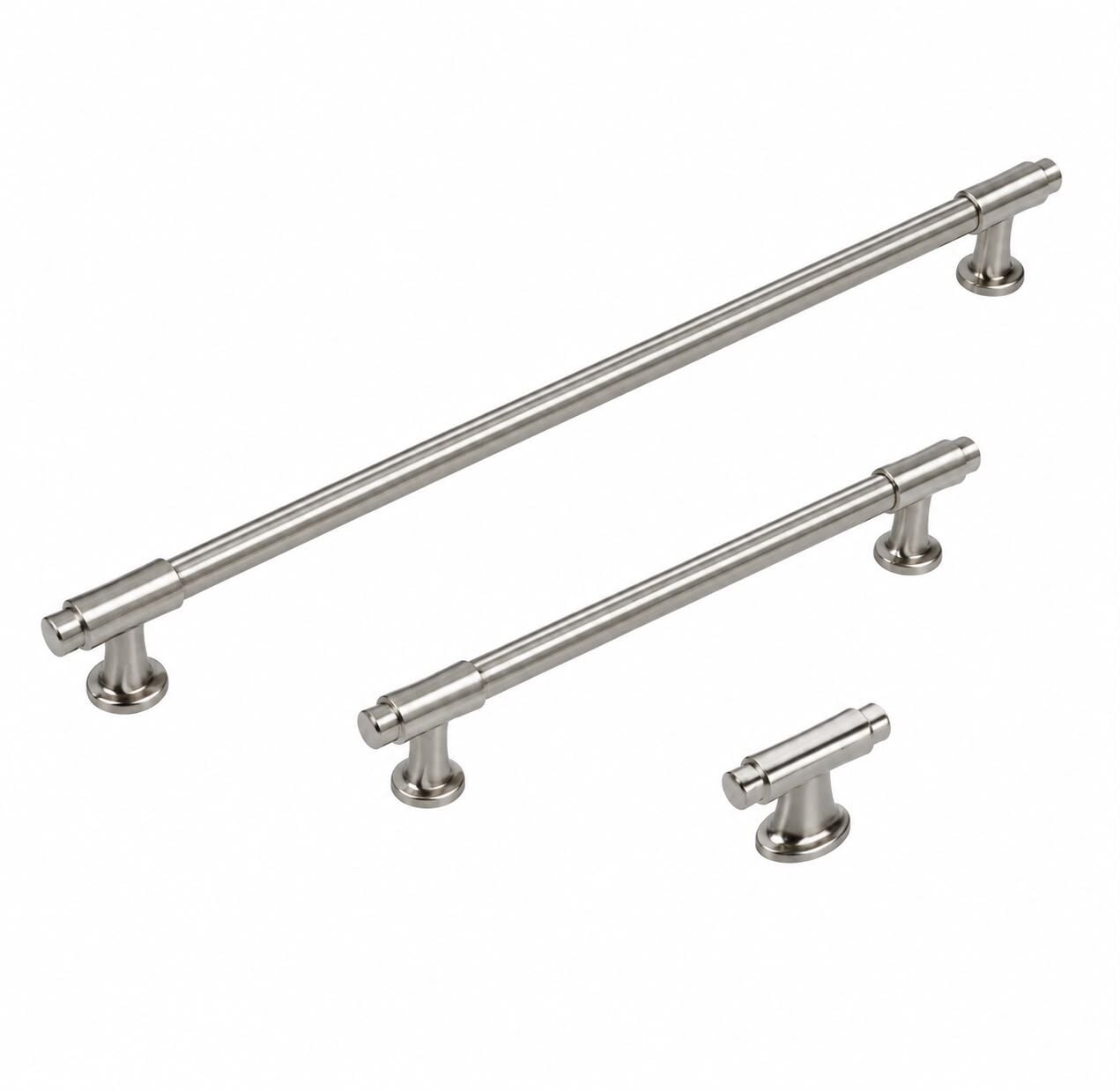 Çebi A1117.MP08 192mm Nikel Saten Mobilya Dolap Kulbu