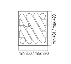 NUVOLA Çatal kasiklik, gümüs gri 45cm