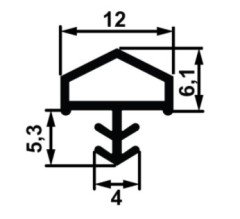 F03 Fitil o.basan, çati, kahve, 12mm - 100 Metre