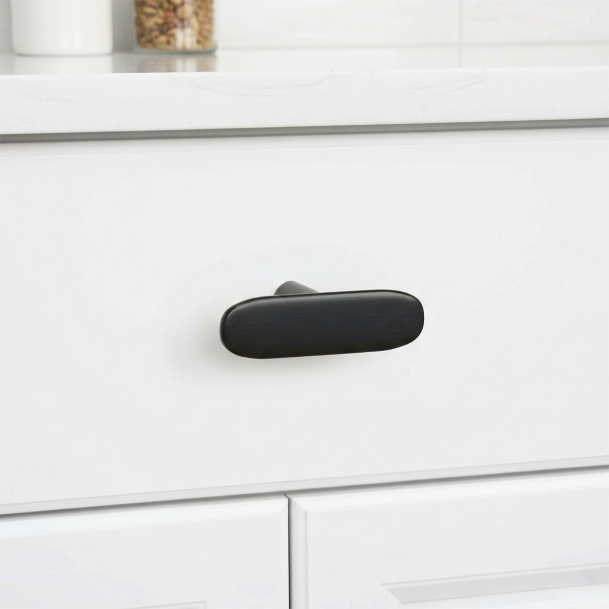 H2140 Dügme kulp mat siyah 16mm