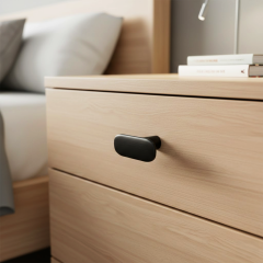 H2140 Dügme kulp mat siyah 16mm