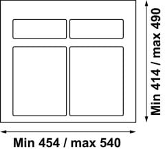 PREMIERE Çöp kutusu,beyaz,2x13L,600mm