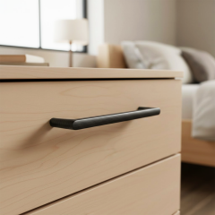 H2125 Kulp mat siyah 128mm