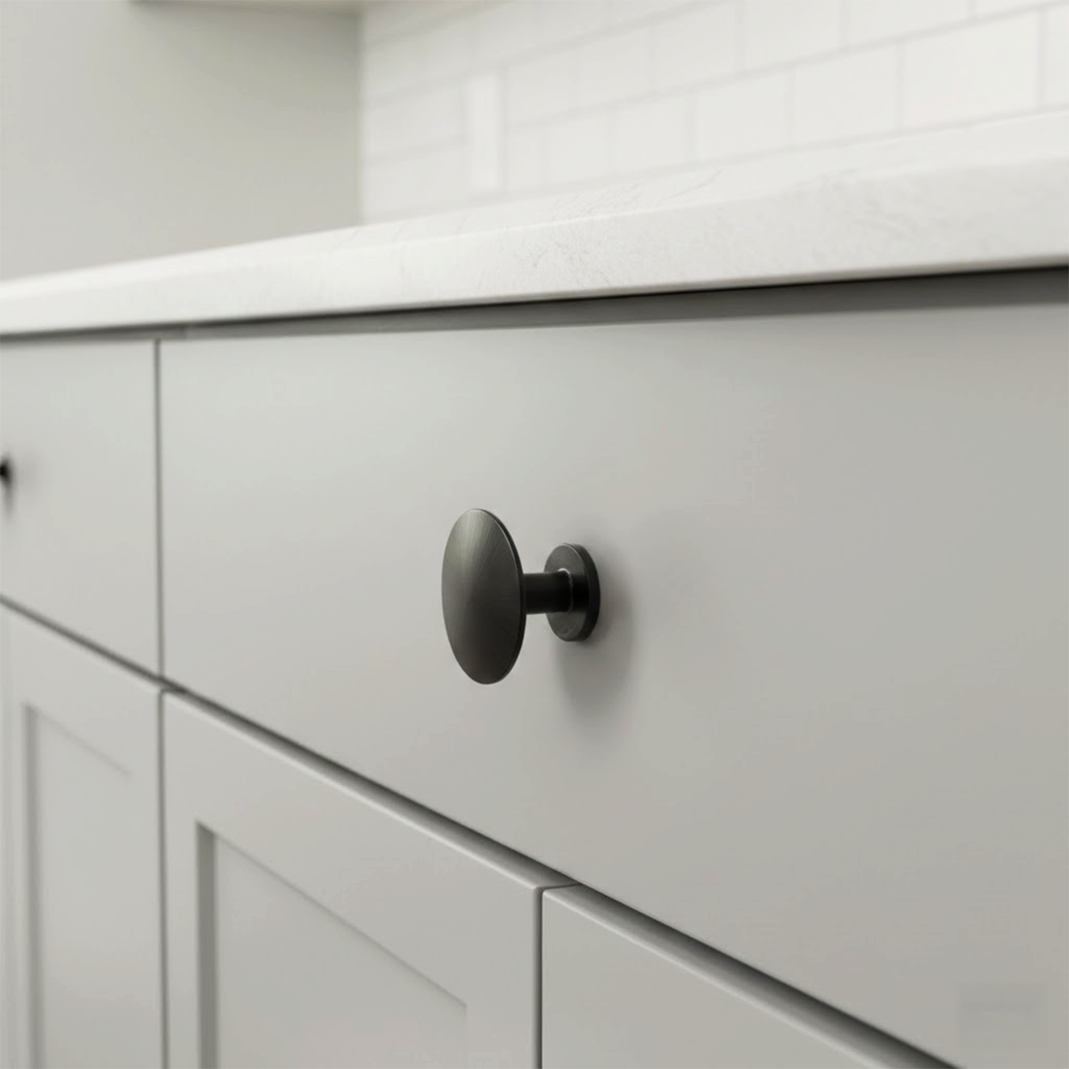 GARD Dügme kulp mat siyah 25mm