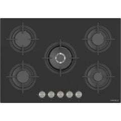 ORION Ocak gazli 75cm 4G1W siyah cam